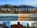 Pomysły na długi weekend w Polsce: góry, morze, jezioro, ruiny zamku, fabryka i pałac.