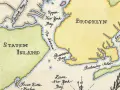 Mapa pokazuje, gdzie jest Nowy Jork: Staten Island, Brooklyn, Newark Bay i Upper New York Bay.