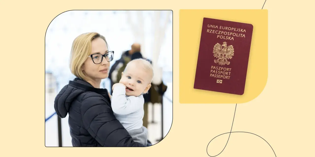 Kobieta z dzieckiem na ręku i polski paszport. Czy do Maroko potrzebny jest paszport? Tak, dla obywateli Polski jest wymagany.
