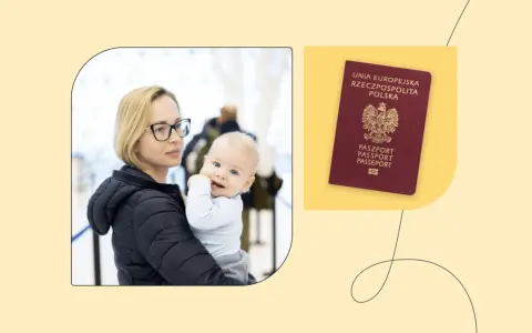 Kobieta z dzieckiem na ręku i polski paszport. Czy do Maroko potrzebny jest paszport? Tak, dla obywateli Polski jest wymagany.
