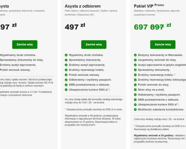 Planujesz loty do Chin? Sprawdź pakiety wizowe: Asysta, Asysta z odbiorem, Pakiet VIP Promo. Pomagamy w formalnościach.