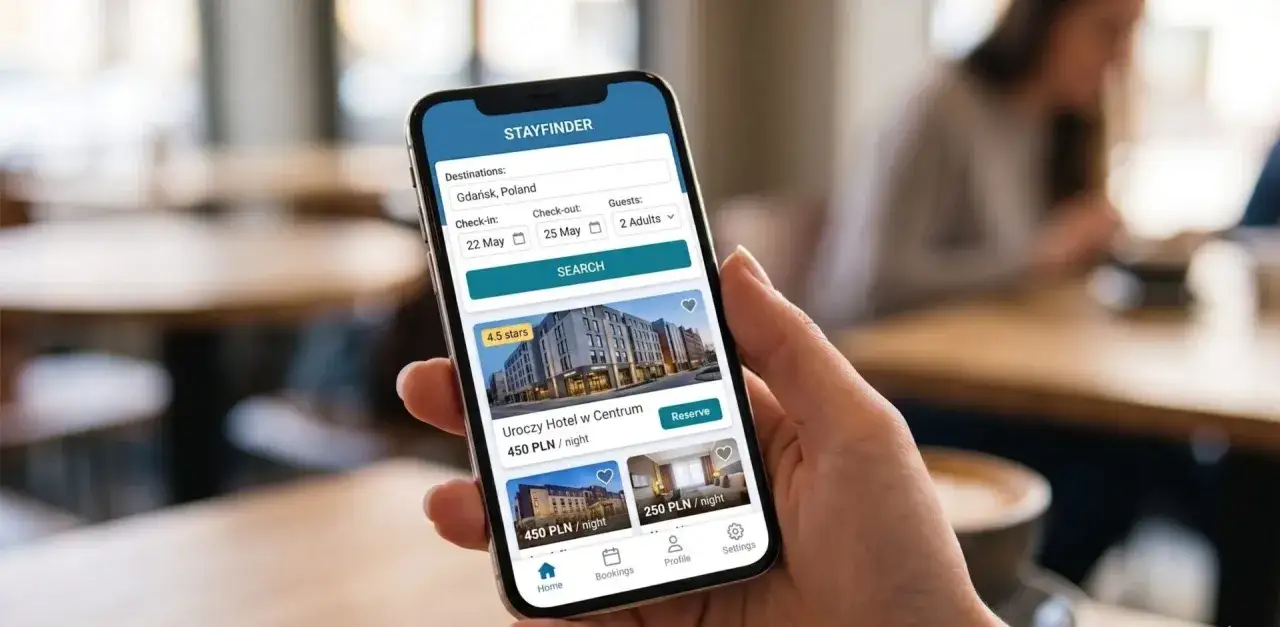 Szukasz noclegu? Aplikacja Stayfinder pokazuje, jak łatwo znaleźć hotel w Gdańsku, podobnie jak Airbnb.